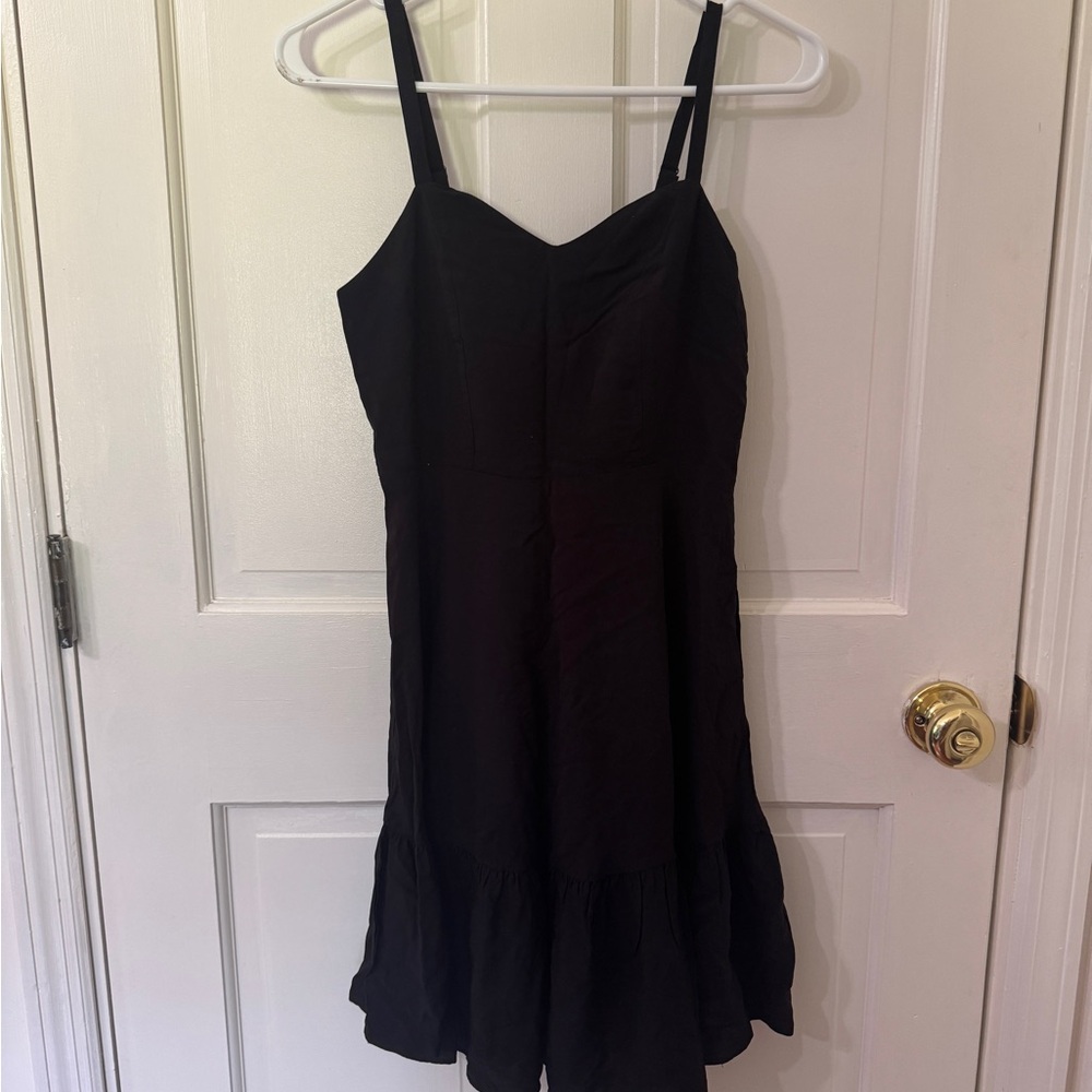 Old Navy Black Fit & Flare Smocked Dress